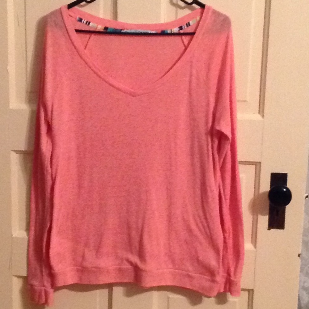 Maurice's Peach long sleeve v-neck